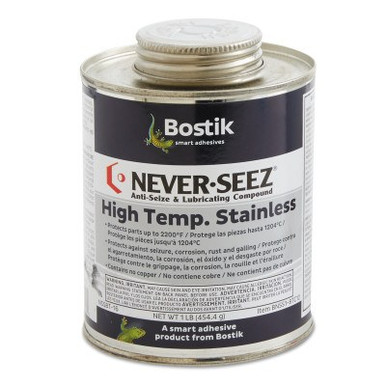 Never-Seez High Temperature Stainless Lubricating Compounds, 1 lb Brush Top Can, 1 CAN, #30605603