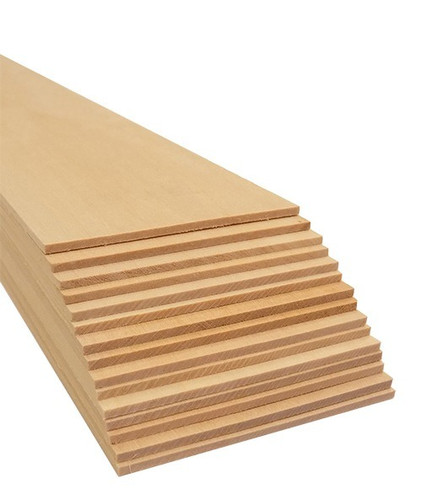 Bud Nosen Basswood Sheets, 3/32" x 3" x 24", 15/pkg.