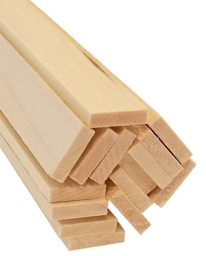 Bud Nosen Basswood Strips, 1/8" x 1/2" x 24", 15/pkg.