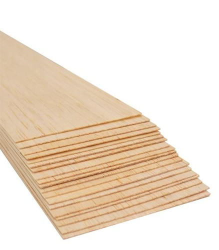 Bud Nosen Balsa Wood Sheets, 1/32" x 3" x 36", 20/pkg.