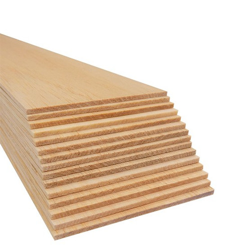Bud Nosen Balsa Wood Sheets, 1/8" x 4" x 36", 15/pkg.