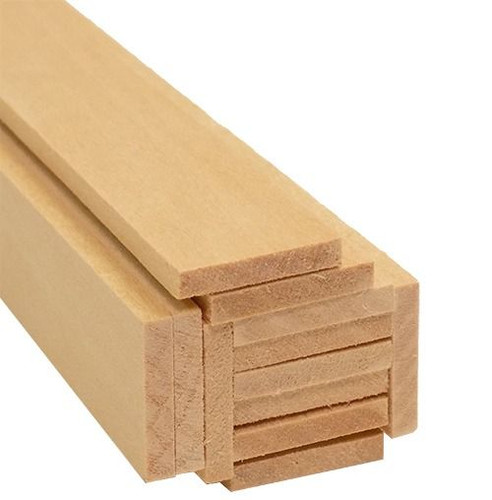 Bud Nosen Basswood Strips, 1/8" x 3/4" x 24", 12/pkg.