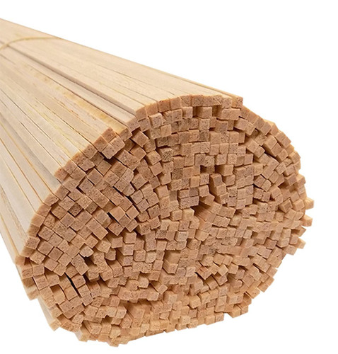 Bud Nosen Balsa Wood Strips, 1/8" x 1/8" x 36", 500/pkg.