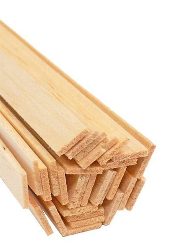Bud Nosen Basswood Strips, 1/16" x 3/8" x 24", 28/pkg.