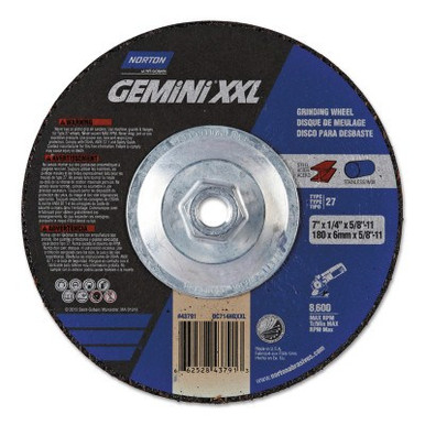 Norton Type-27 1/4 in Grinding Wheels, 8,600 rpm, 10 per pack, 10 EA, #66252843791