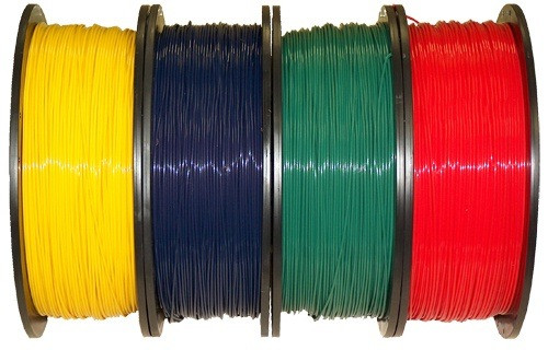 Toner ABS Filament, 1.75mm 4-Piece Rainbow Pack