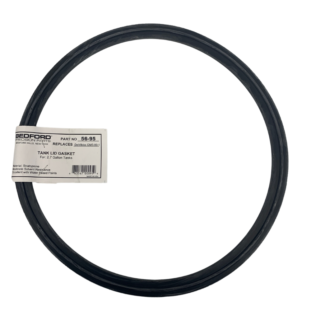 Binks QMS-80-1 Replacement Tank Lid Gasket, 2-1/2 Gallon, Stratoprene