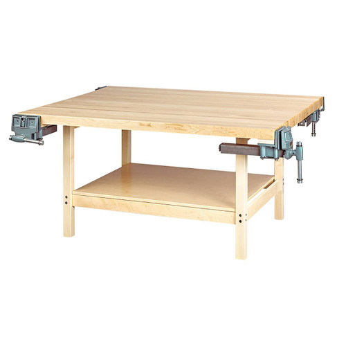 Diversified Spaces Open-Style Work Bench 4 Station with 4 Wilton Vises (7")