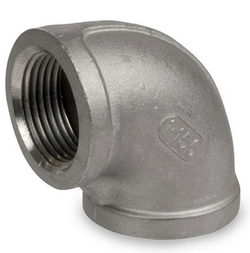 Smith Cooper Cast 150# Stainless Steel 1 1/2in. 90° Elbow Fitting - Threaded - Fig. S3116E