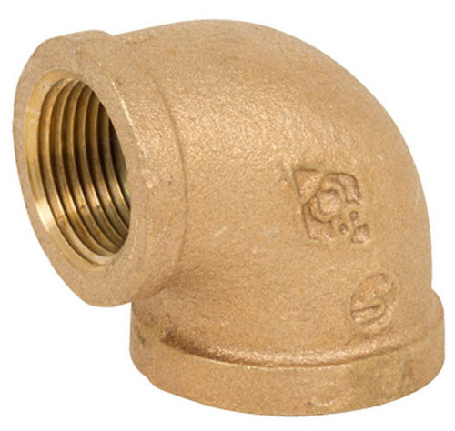Smith Cooper 125# Bronze Lead-Free 3/8 in. 90° Elbow Fitting - Threaded - Fig. 36E 1L