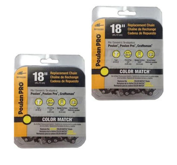 Poulan 62DL Chainsaw 2 Pack OEM Replacement Cutting Chains - - 581562301-2PK