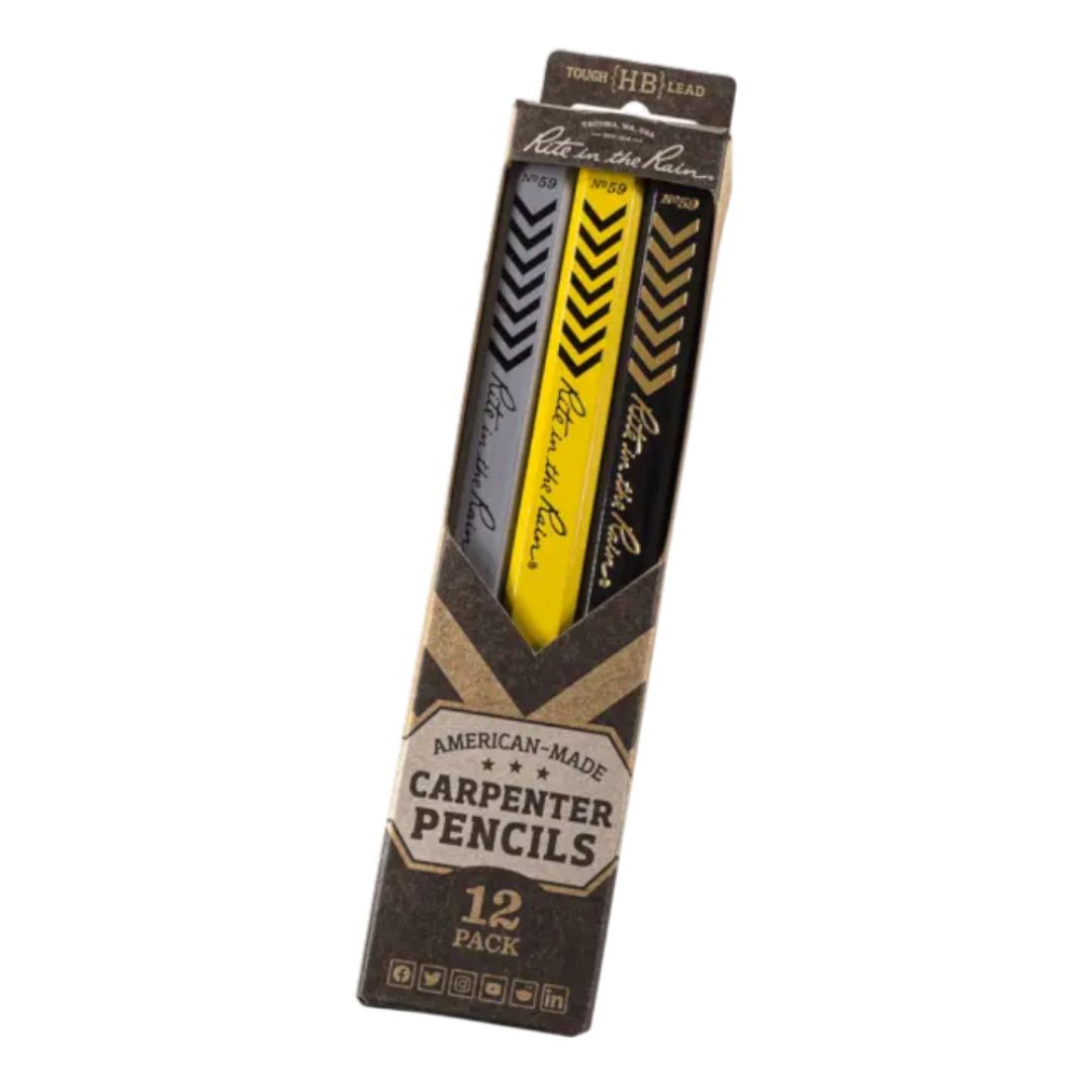 Rite in the Rain 59-12 Carpenter Pencil - 12 Pack