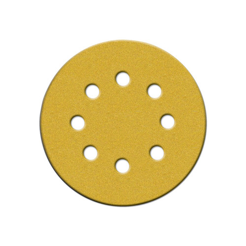 Norton 5" Eight-Hole Hook & Loop Paper Sanding Discs, 120 Grit, Qty. 25