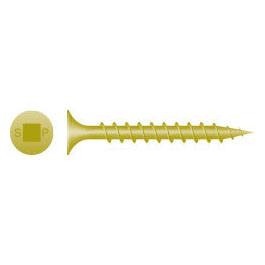 Strongpoint #6 x 1-1/4" Square Bugle Head Screws, Coarse Thread, Zinc Yellow Screws (8000/Bulk Pkg)