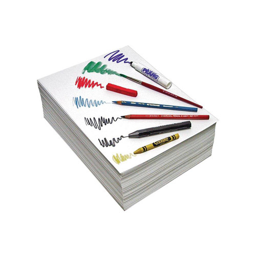 Pacon Heavyweight Drawing Paper, White, 12" x 18"
