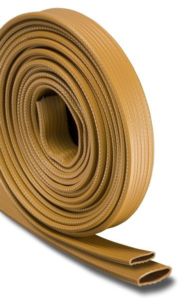 Kuriyama OROFLEX 20 4 in. x 200 ft. 200 PSI PVC Nitrile Rubber Water & Air Discharge Hose (Yellow) - Hose Only