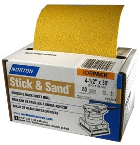 Norton MultiSand 4-1/2" Adhesive-backed Sanding Roll, 80 Grit
