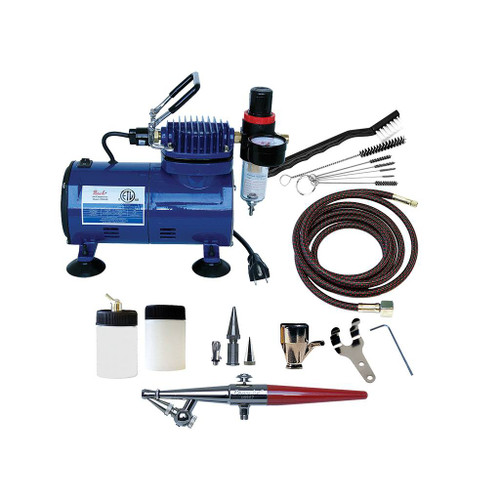 Paasche Single Action Airbrush with Compressor