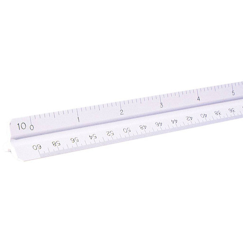 Pacific Arc Triangular Scale, Engineer, 12" White