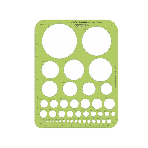 Pacific Arc Circle Master II Template, 44 Cutouts