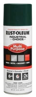 Rust-Oleum Industrial Industrial Choice 1600 System Enamel Aerosols, 12 oz, Hunter Green, High-Gloss, 6 CN/CS, #1638830