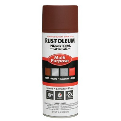 Rust-Oleum Industrial Industrial Choice 1600 System Enamel Primer Aerosols, 12 oz, Red, 6 CN/CS, #1667830