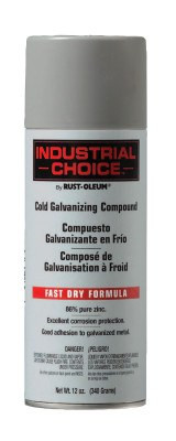 Rust-Oleum Industrial Industrial Choice 1600 System Galvanizing Compound, 16 oz Aerosol Can, 6 CN/CS, #1685830