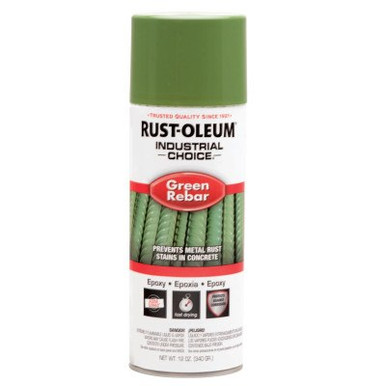 Rust-Oleum Industrial Industrial Choice 1600 System Epoxy Rebar Aerosols, 16 oz Green, Gloss, 6/CA, #261937