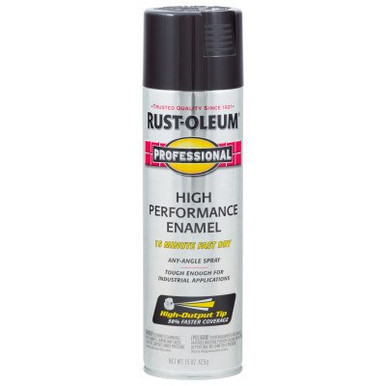 Rust-Oleum Industrial High Performance Enamel Spray Paints, 15 oz, Black, Gloss Finish, 6/CA, #7579838