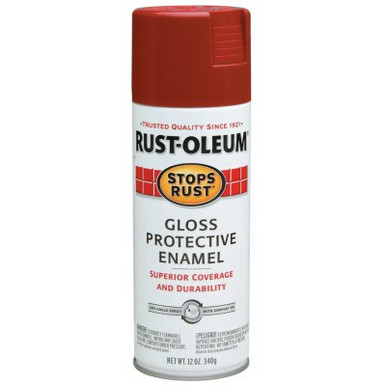 Rust-Oleum Industrial Stops Rust Protective Enamel Spray, 12 oz, Regal Red, Gloss, 6/CA, #7765830