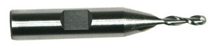 Production Tool Supply Ball End 2-Flute End Mills, 1/2"