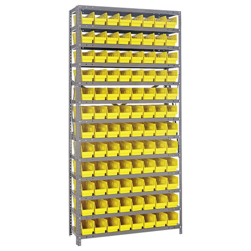 Quantum Steel Shelving System with 96 Bins