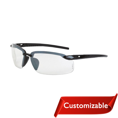 Radians Crossfire ES5 Premium Safety Glasses, Gray Frame, Clear Lens