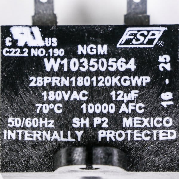 Whirlpool Replacement Capacitor For Refrigerator, Part #wpw10350564