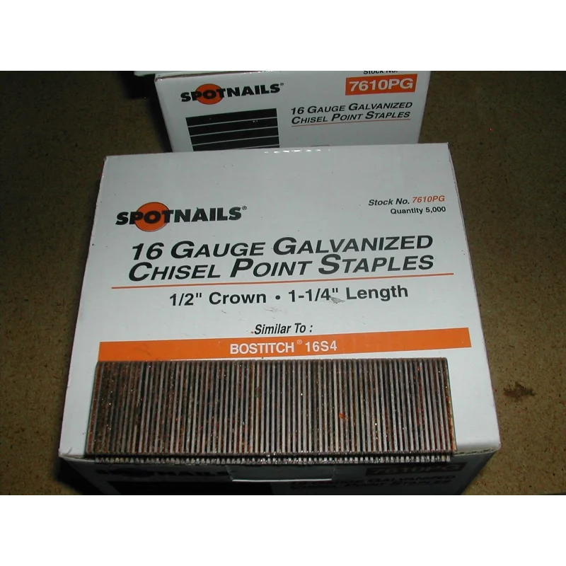 7610PG Spotnails 1/2 Crown X 1 1/4 Length for Bostitch S4 Style Staplers (5,000)