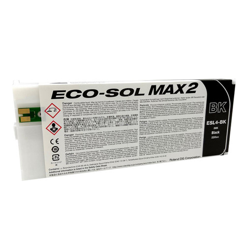 Roland ECO-SOL Max 2 Ink 220CC for BN2-20A, Black