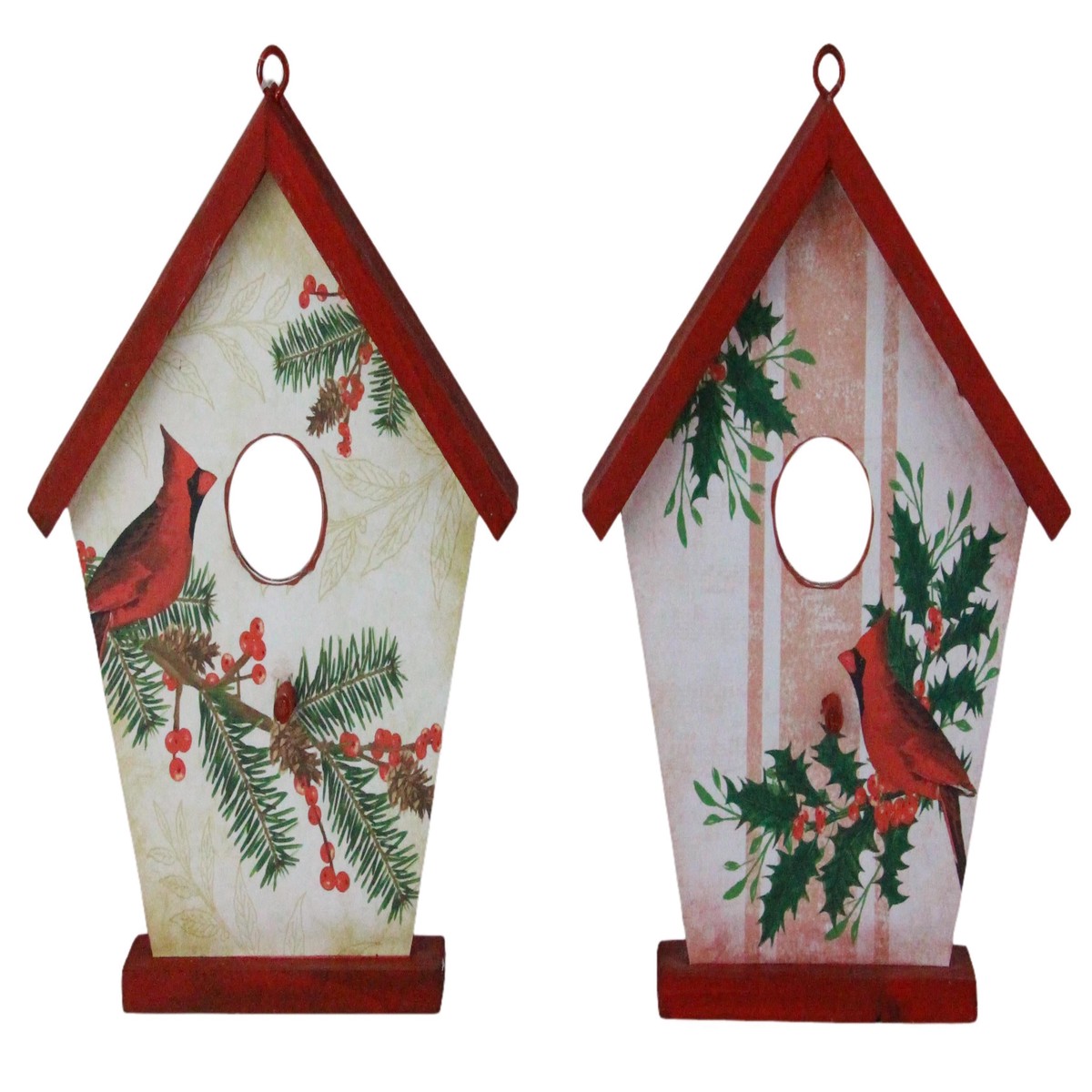 8" Cardinal Birdhouse Dcor