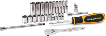 Gearwrench Genuine OEM 26 Piece 1/4" Drive 6 Point Standard SAE Mechanics Tool Set - 80312DD
