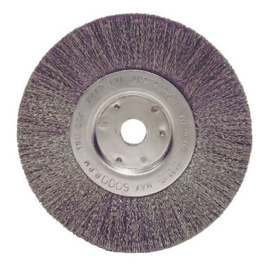 Weiler Narrow Face Crimped Wire Wheel, 6 D x 3/4 W, .014 Steel, 6,000 rpm, Retail Pack, 1 EA, #1055