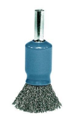 Weiler Coated Cup Crimped Wire Solid End Brushes, Steel, 25,000 rpm, 1/2", 10/CTN, #11001