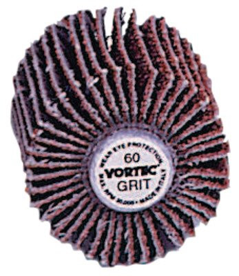 Weiler Vortec Pro Mounted Flap Wheels, 2 in x 1 in, 80 Grit, 25,000 rpm, 10 EA/CTN, #30724