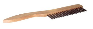 Weiler Shoe Handle Scratch Brushes, 10 in, 1X17 Rows, SS Wire, 1 1/16 in Trim, 12 EA, #44101