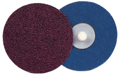 Weiler Plastic Button Style Blending Discs, Aluminum Oxide, 3 in Dia., 60 Grit, 50 EA, #60134