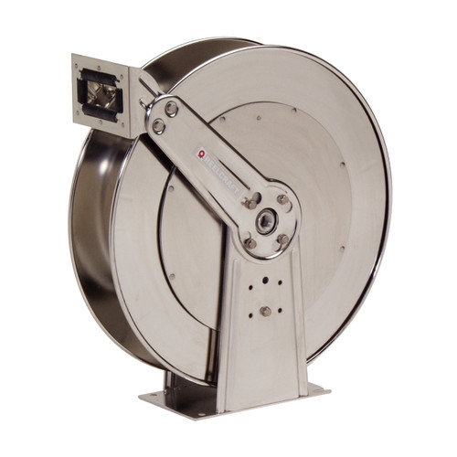 Reelcraft D83000 OLS Stainless Steel Spring Retractable Hose Reel - Reel Only - 3/4 in. x 75 ft. - 500 PSI