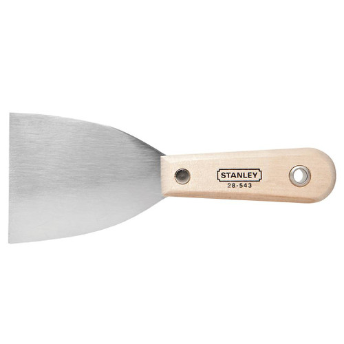 Stanley Wood Handle Putty Knife, 3"W Stiff