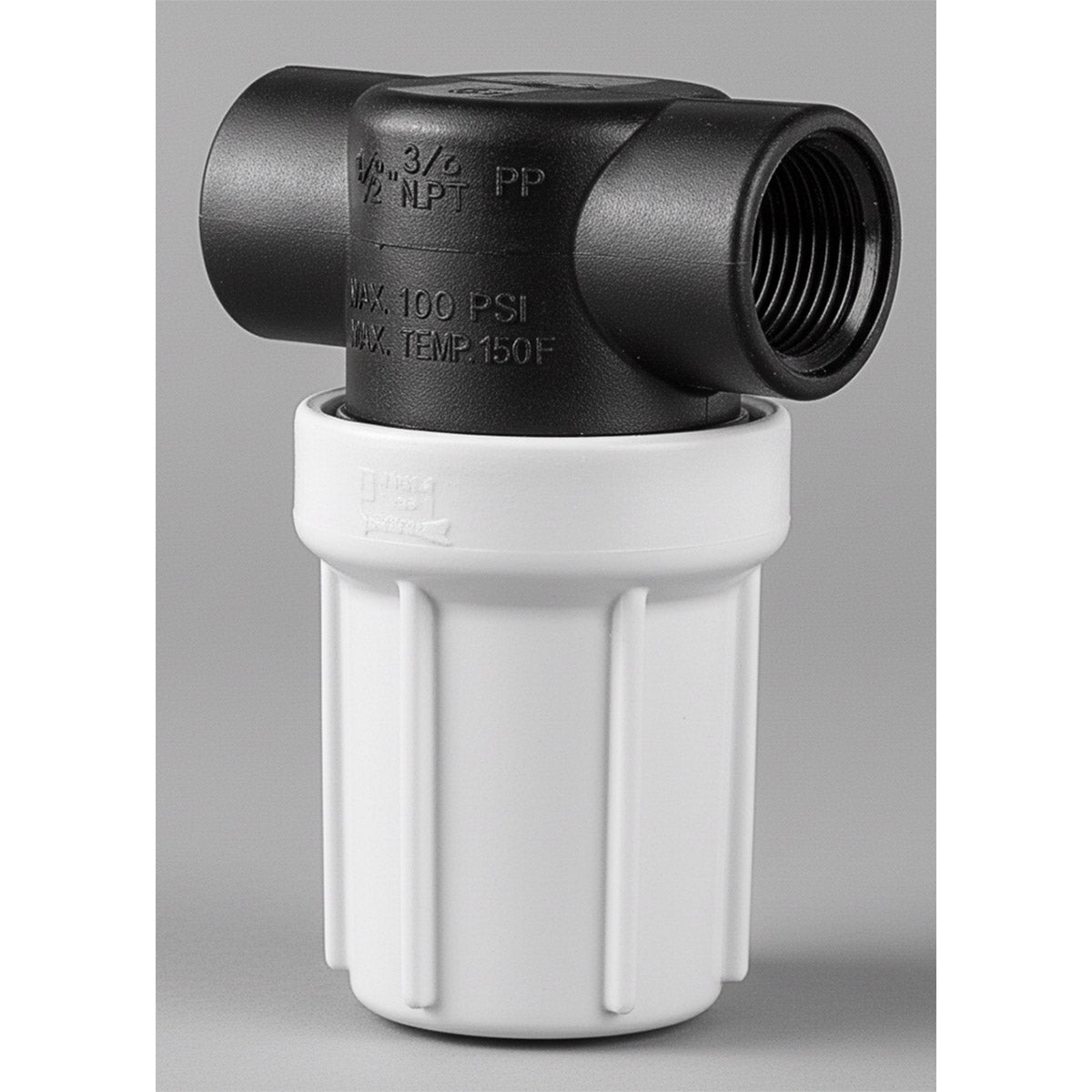 TeeJet 12212PP50 T-Line Strainer, Poly, 1/2" NPT, 50 Mesh, 150 PSI