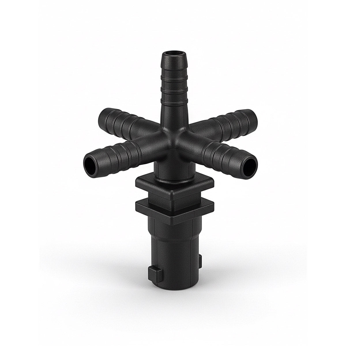 QUICKJET TRIPLE BARB NOZZLE BODY - 1/2" HOSE - NO DIAPHRAGM