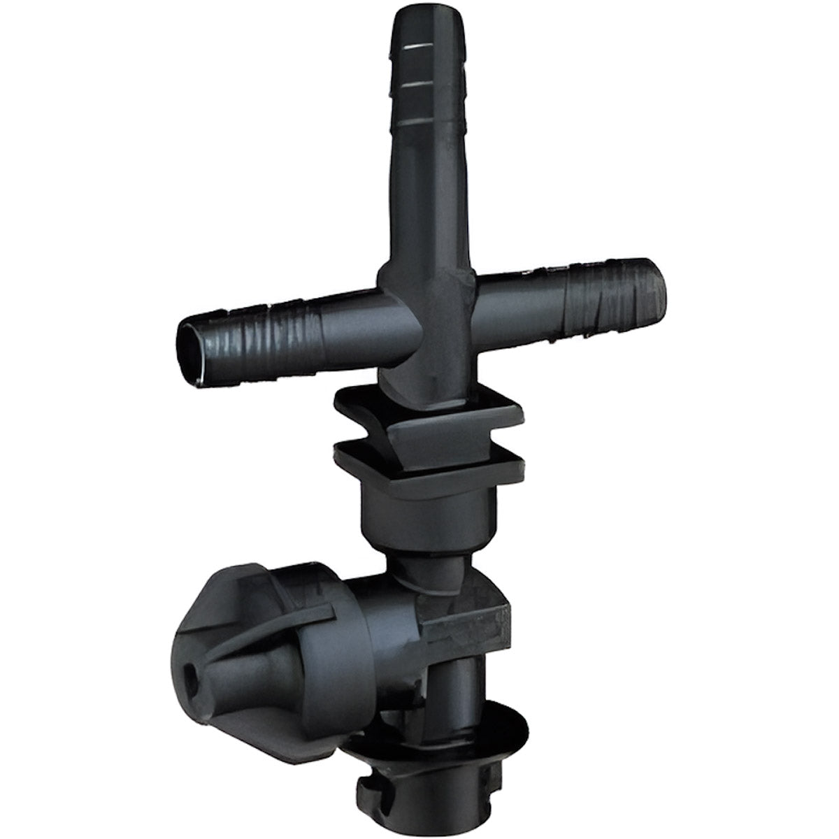 QUICKJET TRIPLE BARB NOZZLE BODY - 3/8" HOSE - HAS SIDE DIAPHRAGM
