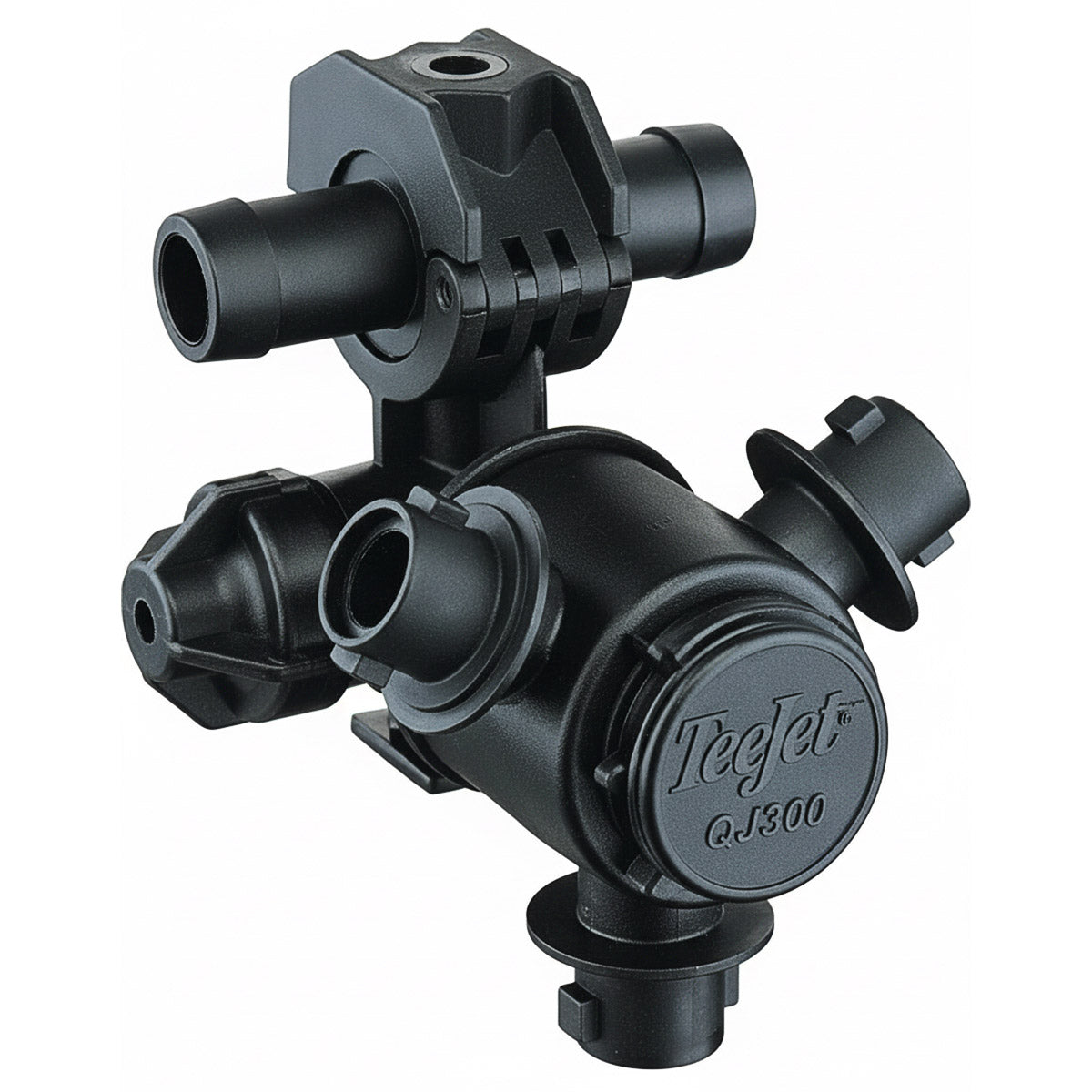 QUICKJET QJ360 NOZZLE BODY, THREE OUTLET, DOUBLE-BARBED FOR 1/2" HOSE