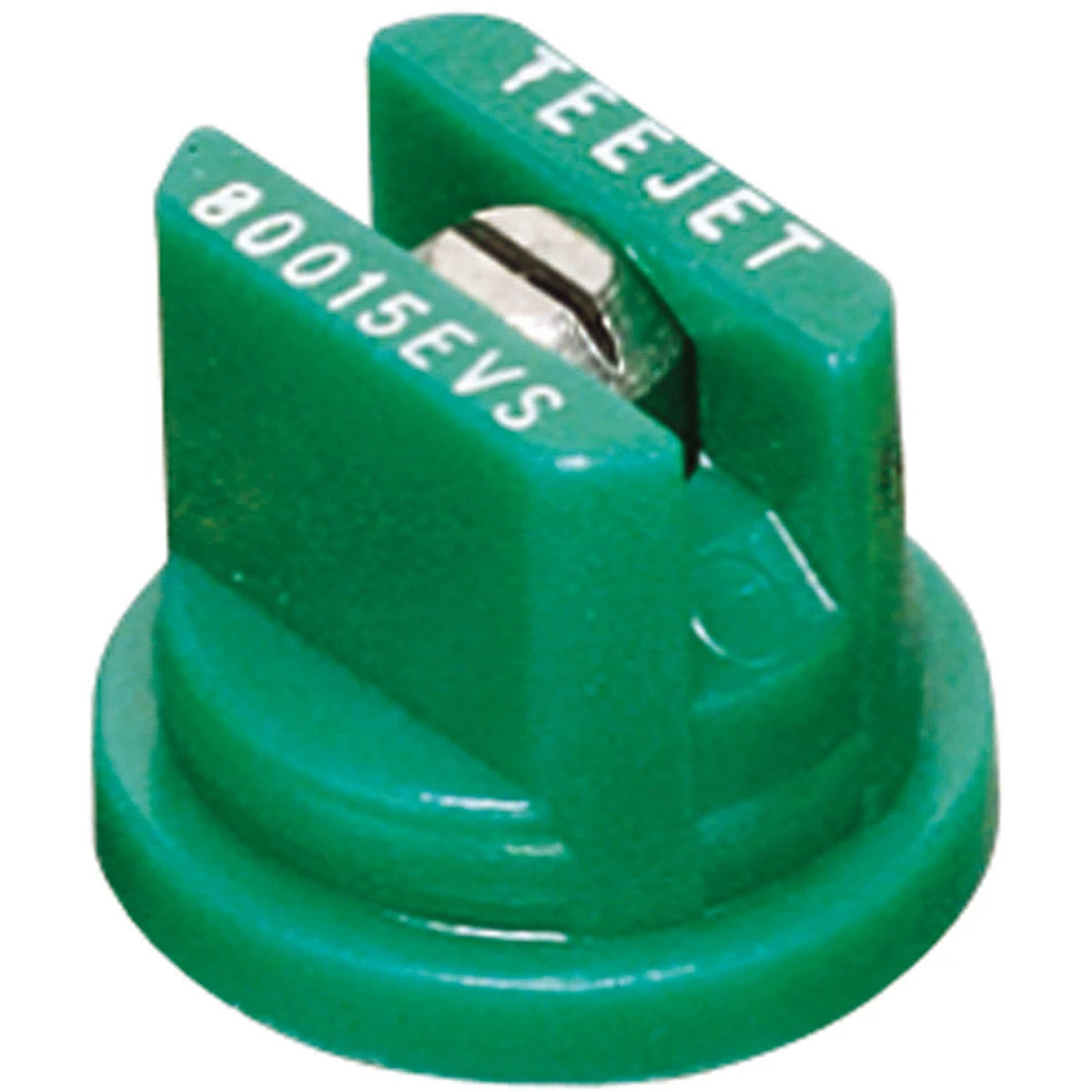 TeeJet TP80015EVS Flat Spray Flat Spray Tip, Poly/Stainless, 80°, Green, Orifice 1.5, Banding